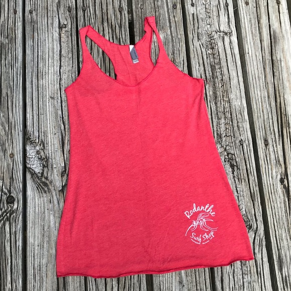 Ladies RODANTHE SURF SHOP Red Mosquito Logo Graphic Surf Shop Tank Top S - Picture 3 of 6